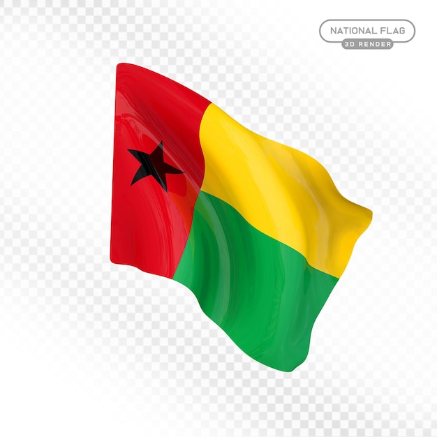 Bandera nacional de Lesotho en 3D