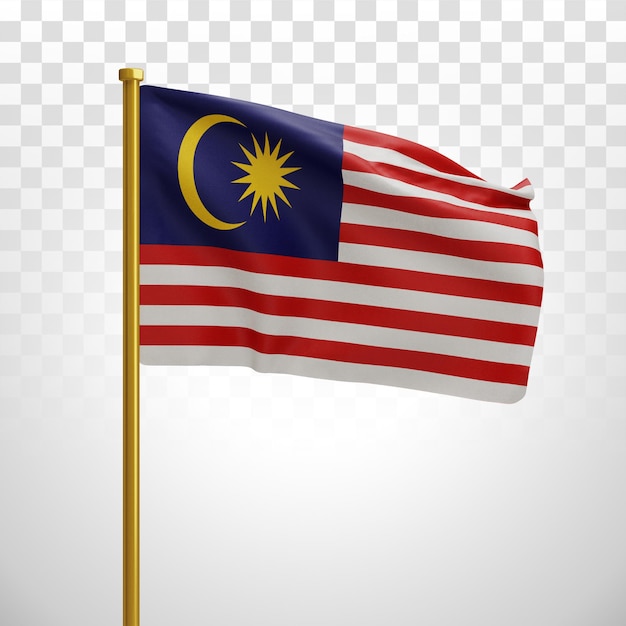 La bandera nacional de Malasia