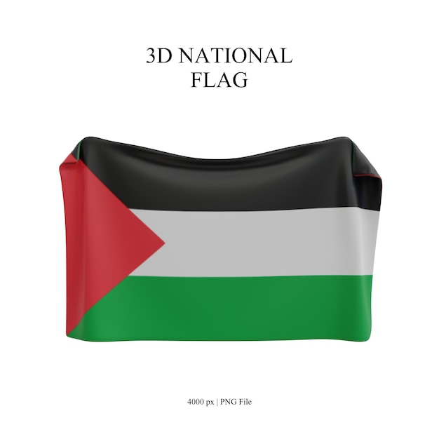 Bandera nacional palestina 3D