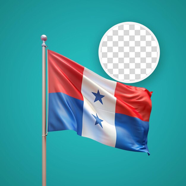 PSD bandera nacional de panamá aislado 3d