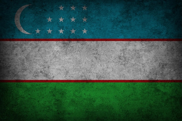 Bandera nacional de uzbekistán grunge