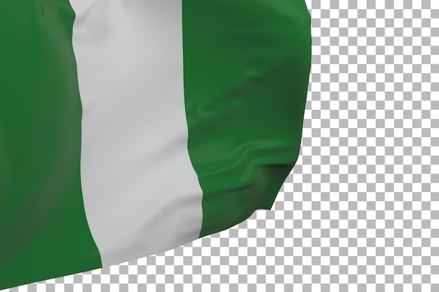 PSD bandera de nigeria aislada. bandera que agita. bandera nacional de nigeria