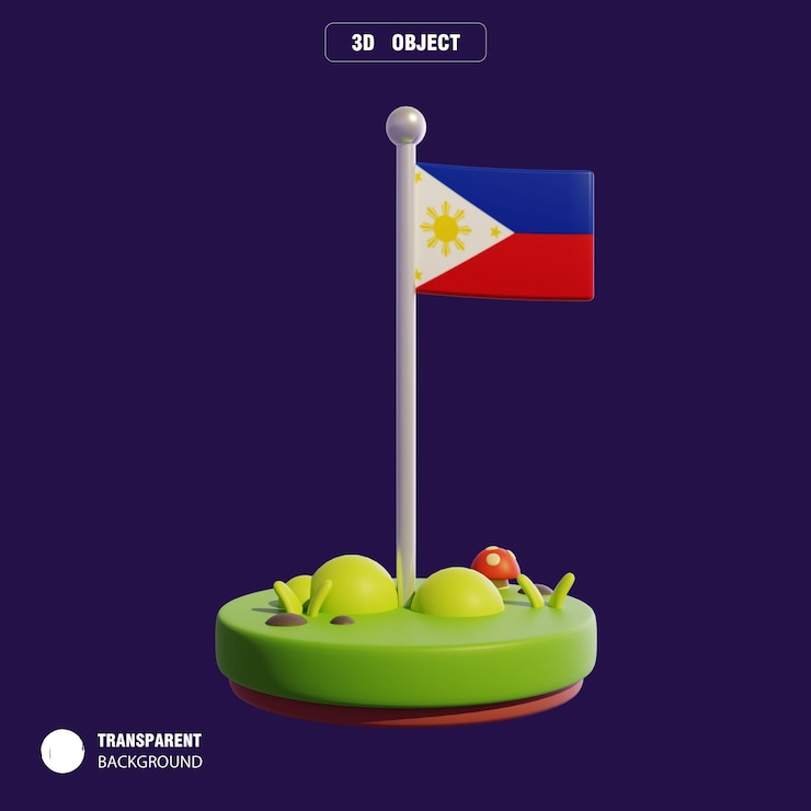 PSD bandera del objeto 3d