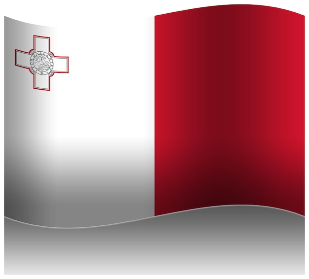 PSD bandera de la onda de malta 3d