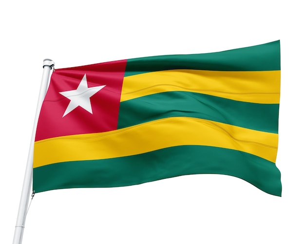 Bandera del país africano de togo