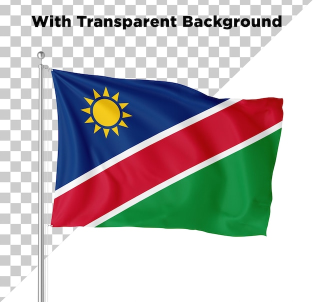 Bandera del país de Namibia PNG PSG aislado en un fondo transparente