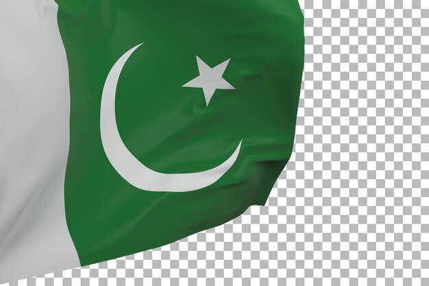 Bandera de Pakistán aislada. Bandera que agita. Bandera nacional de pakistán