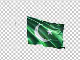 PSD bandera de pakistán en un fondo transparente