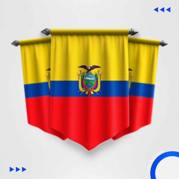 Una bandera con la palabra ecuador