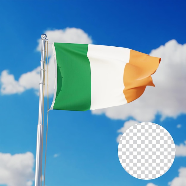 PSD una bandera con la palabra irlanda