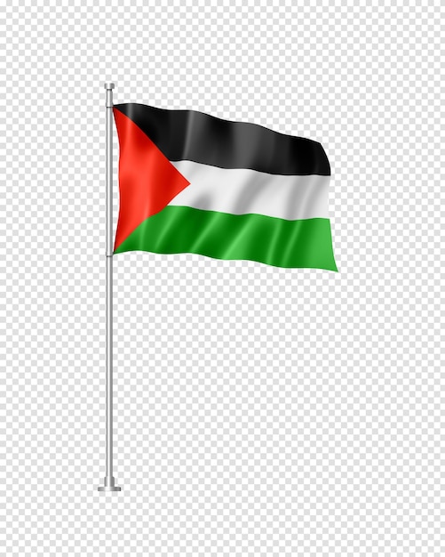 Bandera palestina aislado en blanco