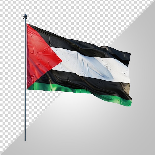 PSD la bandera de palestina volando en png