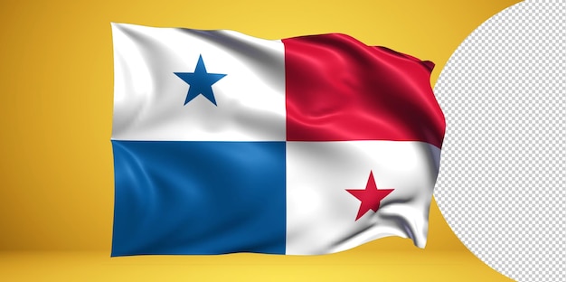 Bandera de panamá bandera ondeante realista fondo transparente png