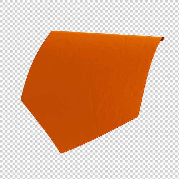 PSD bandera de papel naranja 3d festa junina 3d brasil para la fiesta de junio sello de san juan y arraia