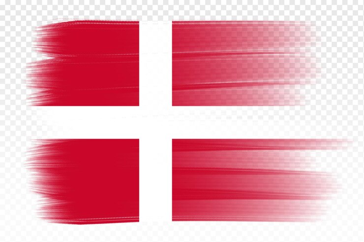 PSD bandera de pincel dinamarca fondo transparente dinamarca pincel acuarela elemento de plantilla de diseño de la bandera