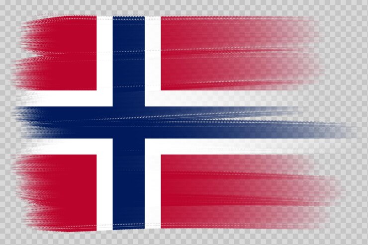 PSD bandera del pincel noruega fondo transparente noruega pincel acuarela elemento de plantilla de diseño de la bandera