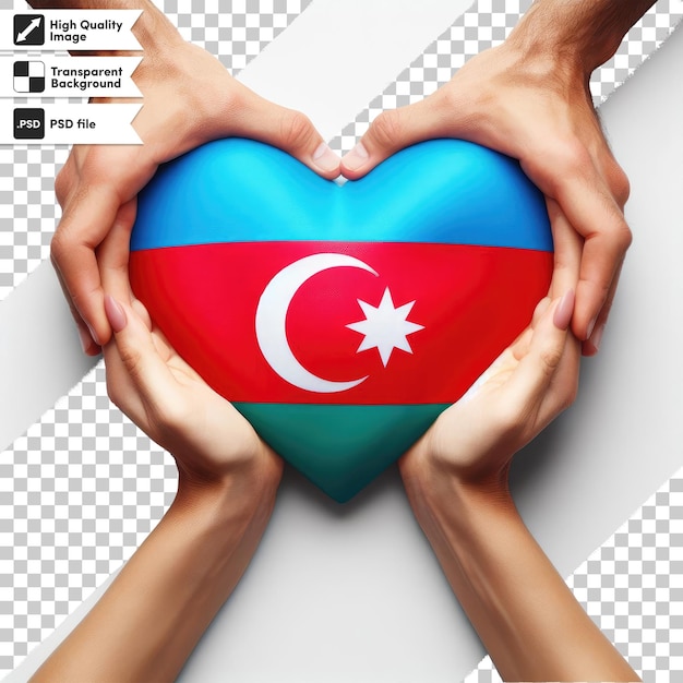 PSD bandera del psd de azerbaiyán sobre un fondo transparente