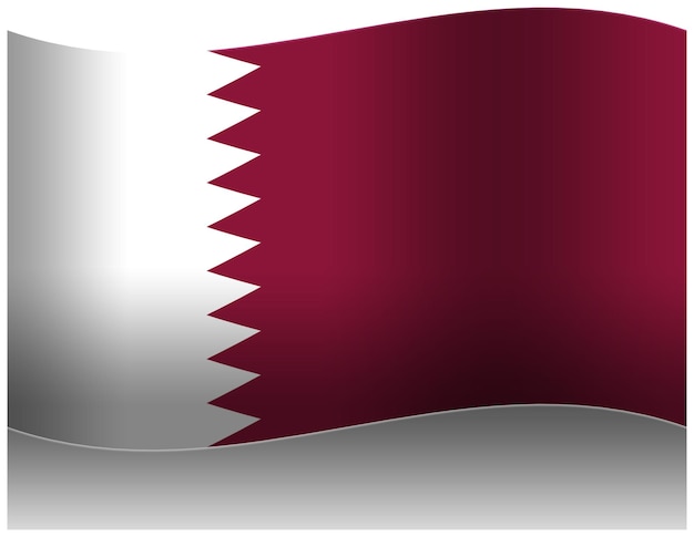 PSD la bandera de qatar en 3d