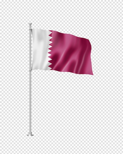 PSD bandera de qatar aislado en blanco