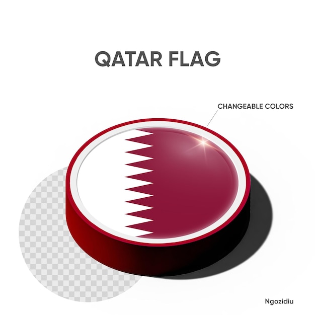 Bandera de Qatar en el podio del círculo