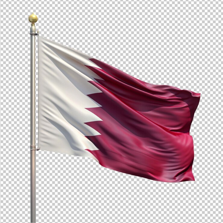 PSD bandera de qatar sobre un fondo transparente