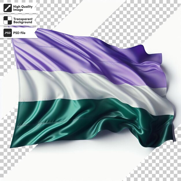 PSD una bandera que está en una cuadrícula que dice reciclar en ella