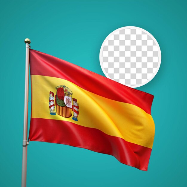 Bandera realista en 3d de aragon