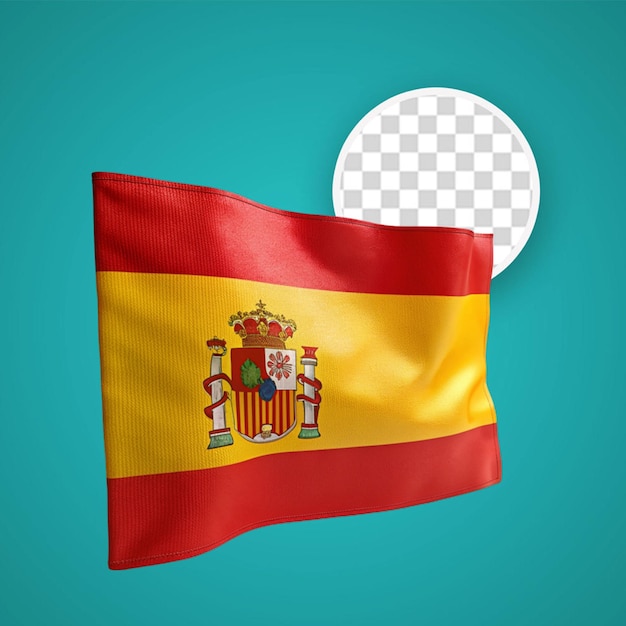 Bandera realista en 3d de aragon