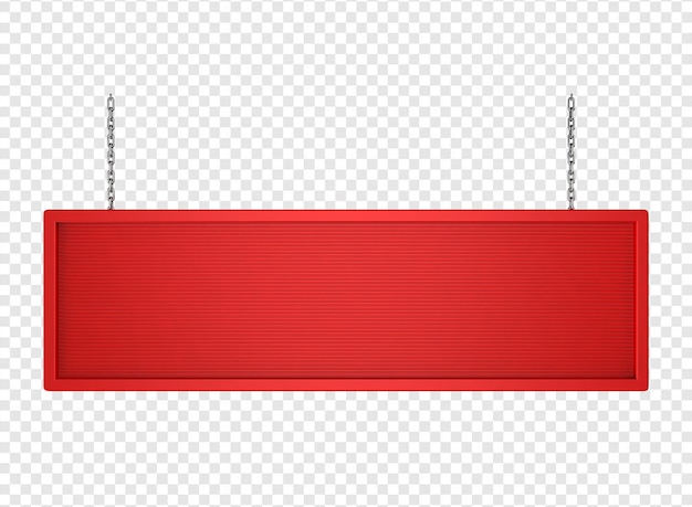Bandera rectangular con cadena