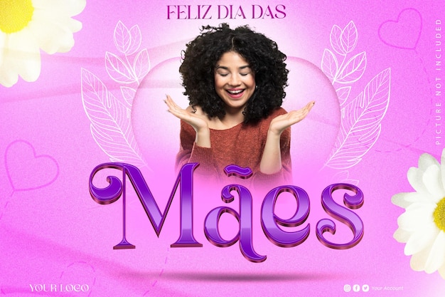 bandera de las redes sociales feliz día de la madre dia das maes en brasil