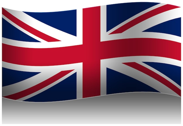 Bandera del Reino Unido en 3D