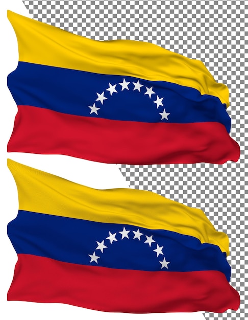 PSD la bandera de la república bolivariana de venezuela tiene una textura de protuberancia plana aislada y transparente en 3d.