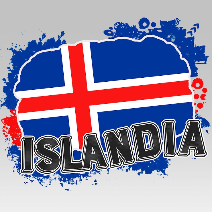 PSD bandera de la república de islandia