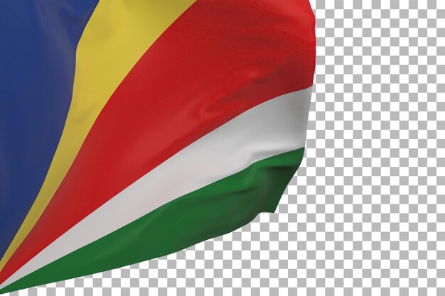 Bandera de seychelles aislada. bandera que agita. bandera nacional de las seychelles