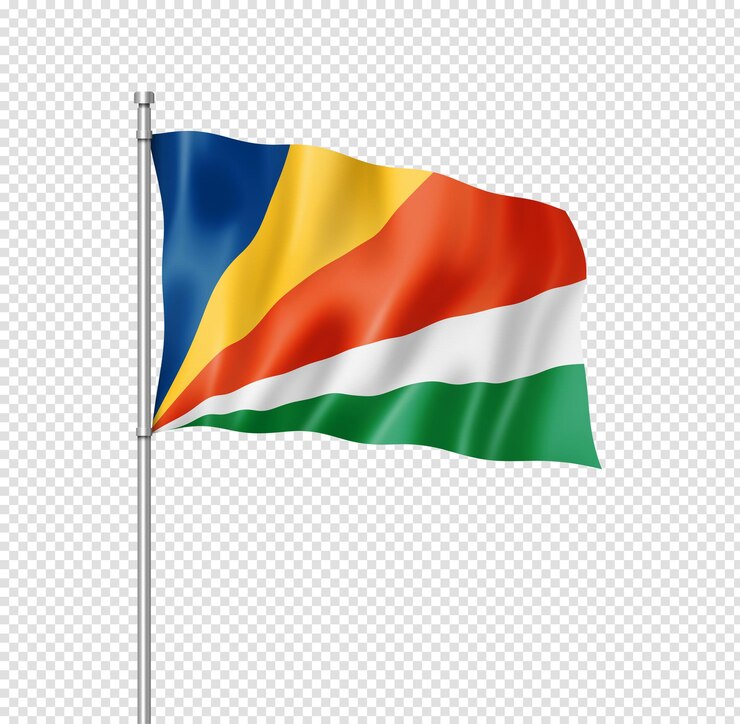 PSD bandera de las seychelles aislada en blanco