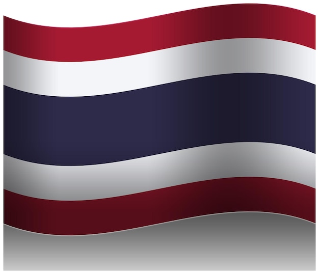 PSD la bandera de tailandia en 3d