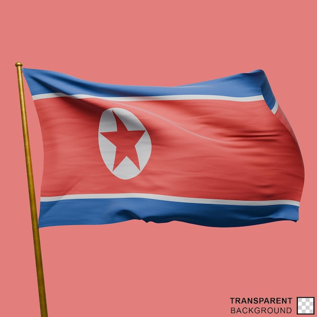Bandera totalmente transparente que se agita