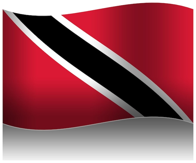 PSD la bandera de trinidad y tobago en 3d