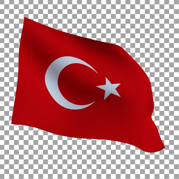 PSD bandera de turquía con una estrella