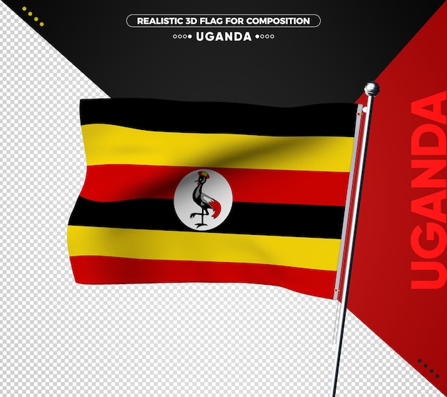 Bandera de Uganda para la composición