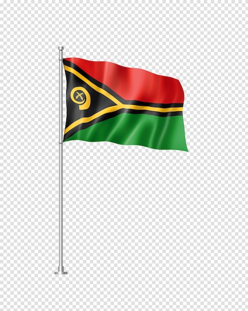 Bandera de Vanuatu aislado en blanco