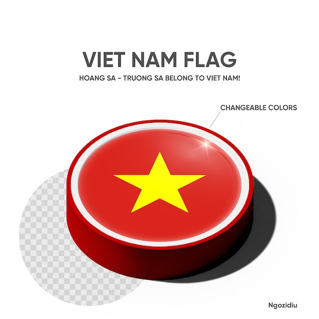 La bandera de Vietnam en el podio del círculo