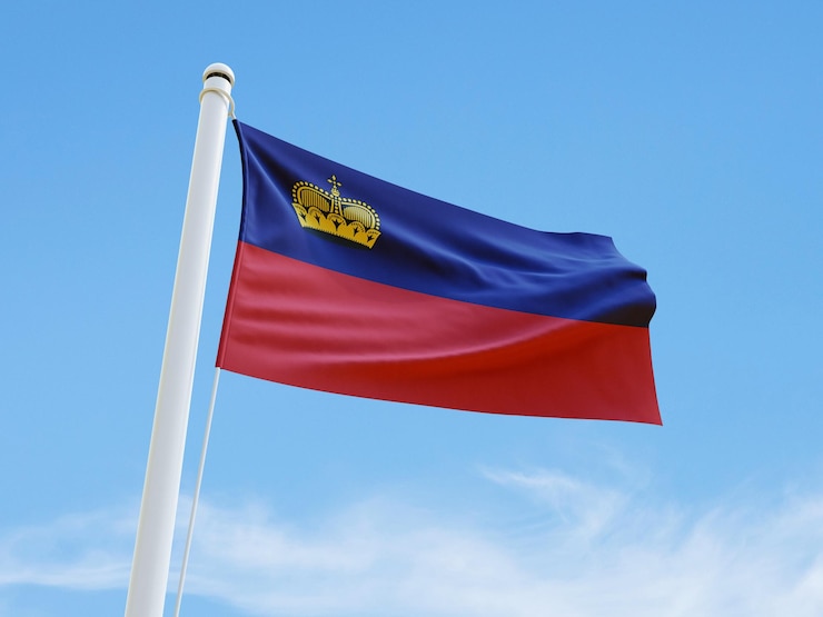 PSD bandera von liechtensteing