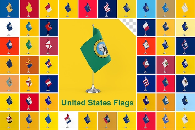 PSD banderas de estados unidos