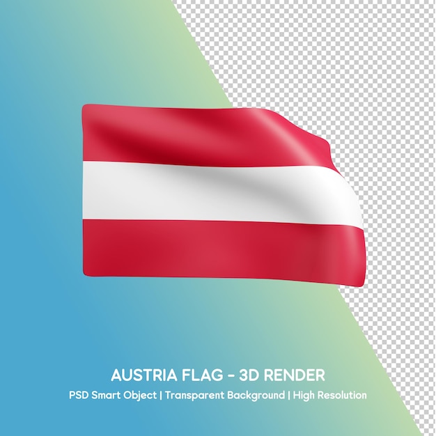 Bandiera Austria Render 3D