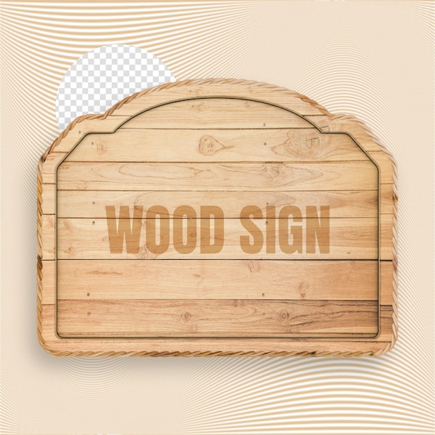 Bandiera del segno di legno