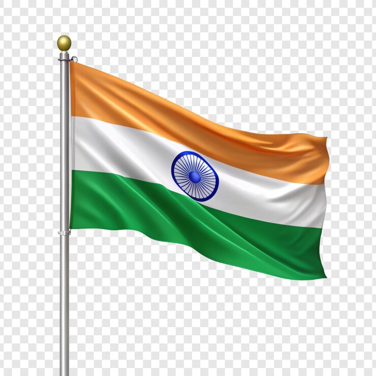 PSD bandiera dell'india sullo sfondo trasparente