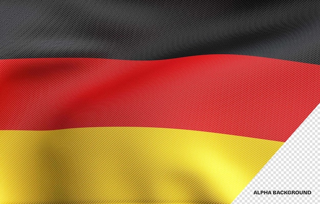 Bandiera della Germania 3d con struttura realistica