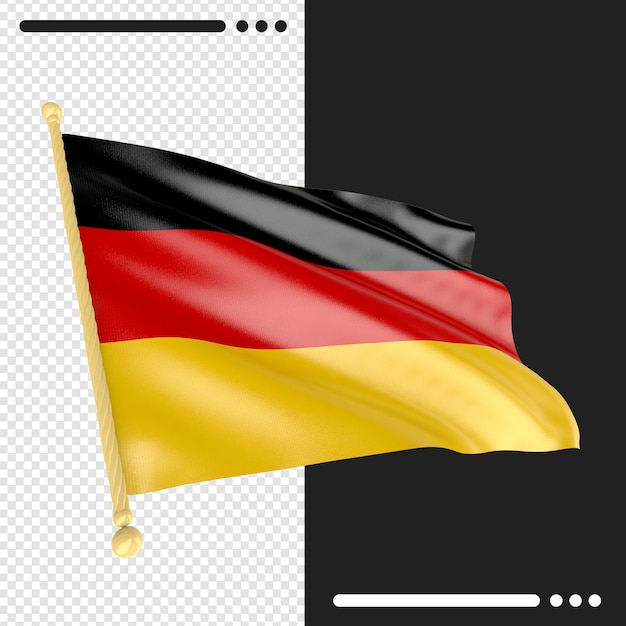 Bandiera della Germania rendering 3d isolato
