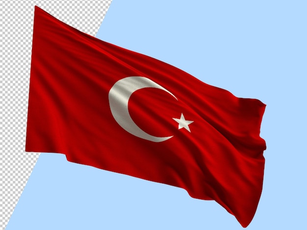 Bandiera della Turchia trasparente